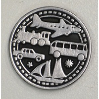 TRAVELLERS PRAY... Pocket Token With Message / Prayer 31mm Diameter Metal