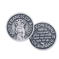 SAINT FRANCIS OF ASSISI, PATRON SAINT OF ANIMALS, Pocket Token, 31mm Diameter