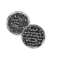 FRIENDS FOREVER... Pocket Token With Message / Prayer 31mm Diameter Metal