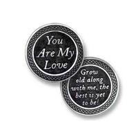 YOU ARE MY LOVE - Male, Pocket Token With Message, 31mm Diameter, Metal