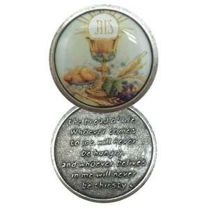 Communion Pocket Token, 28mm Diameter, Metal