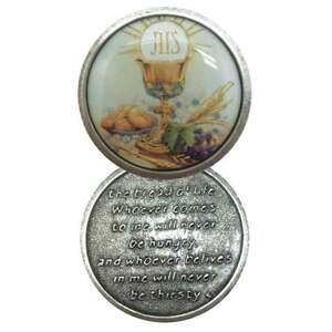Communion Pocket Token, 28mm Diameter, Metal
