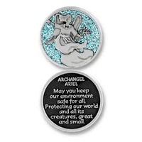 COMPANION COIN, ARCHANGEL ARIEL, With Message, Prayer or Reading, 34mm Diameter, Metal
