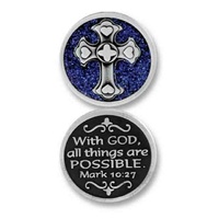 COMPANION COIN, WITH GOD... Pocket Token With Message, 34mm Diameter, Metal