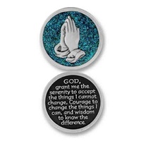 COMPANION COIN, SERENITY, With Message, Prayer or Reading, 34mm Diameter, Metal
