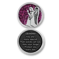 COMPANION COIN, GRANDMA ANGEL, With Message, Prayer or Reading, 34mm Diameter, Metal