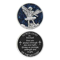 COMPANION COIN, ST MICHAEL, PATRON SAINT OF THE MILITARY, 34mm Diameter, Metal