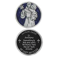 COMPANION COIN, ST ANTHONY, PATRON SAINT OF LOST ARTICLES, 34mm Diameter, Metal