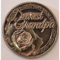 DEAREST GRANDPA, LUCKY COIN, 35mm Diameter, A Beautiful Gift Idea