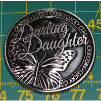 Lucky Coin, Darling Daughter, 35mm Diameter, A Beautiful Gift Idea