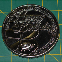 Lucky Coin, Happy Birthday, 35mm Diameter, A Beautiful Gift Idea