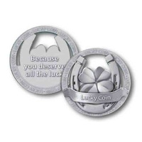 Open Lucky Coin, LUCKY COIN, 35mm Diameter, Zinc Alloy