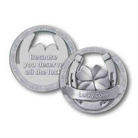 Open Lucky Coin, LUCKY COIN, 35mm Diameter, Zinc Alloy