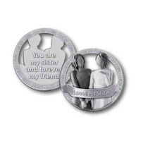 Open Lucky Coin, LOVELIEST SISTER, 35mm Diameter, Zinc Alloy