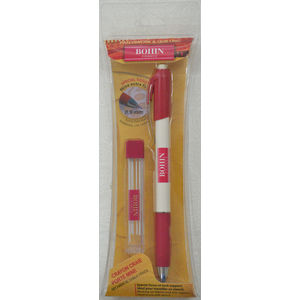 Bohin Fine Line Mechanical Chalk Pen Pencil, WHITE Chalk with refills, 0.9mm