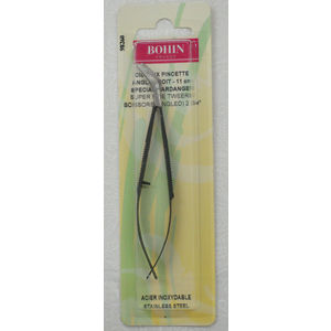 Bohin Hardanger Embroidery Super Fine 11cm (4.34&quot;) Tweezer Scissors 2.75 Angled