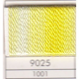 Presencia Finca Perle 5 Egyptian Cotton, 10 Gram, Variegated 9025, Shaded Light Yellow