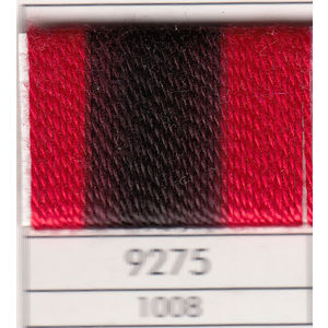 Presencia Finca Perle 5 Egyptian Cotton, 10 Gram, 9275 Shaded Red / Black