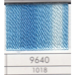 Presencia Finca Perle 5 Egyptian Cotton, 10 Gram, 9640 Shaded Medium Blue