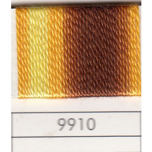 Presencia Finca Perle 5 Egyptian Cotton, 10 Gram, 9910 Shaded Yellow Brown