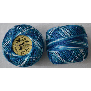 Presencia Finca Perle 12 Egyptian Cotton, 5 Gram, 9770 Shaded Blue Green