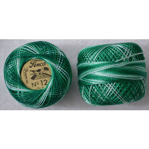 Presencia Finca Perle 12 Egyptian Cotton, 5 Gram, 9840 Shaded Dark Green