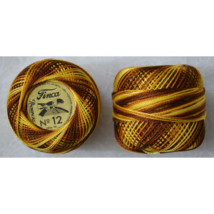 Presencia Finca Perle 12 Egyptian Cotton, 5 Gram, 9910 Shaded Yellow Brown
