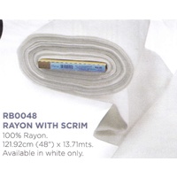 Rayon With Scrim Batting Fleece For Quilting And Crafts 121.9cm x 13.7m Full Bolt