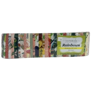 Rainbows 40 x 2 1/2&quot; Strips 44&quot; Long by Victorian Textiles (#1)