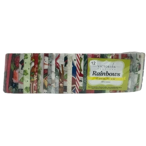 Rainbows 40 x 2 1/2&quot; Strips 44&quot; Long by Victorian Textiles (#12)