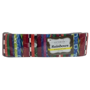Rainbows 40 x 2 1/2&quot; Strips 44&quot; Long by Victorian Textiles (#14)