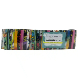 Rainbows 40 x 2 1/2" Strips 44" Long by Victorian Textiles (#15)