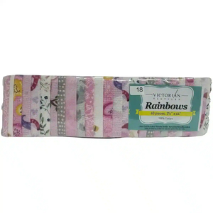 Rainbows 40 x 2 1/2" Strips 44" Long by Victorian Textiles (#18)