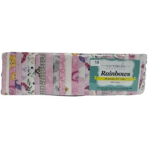 Rainbows 40 x 2 1/2&quot; Strips 44&quot; Long by Victorian Textiles (#18)