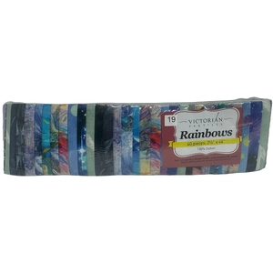 Rainbows 40 x 2 1/2&quot; Strips 44&quot; Long by Victorian Textiles (#19)