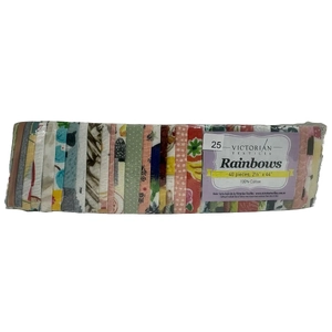 Rainbows 40 x 2 1/2&quot; Strips 44&quot; Long by Victorian Textiles (#25)