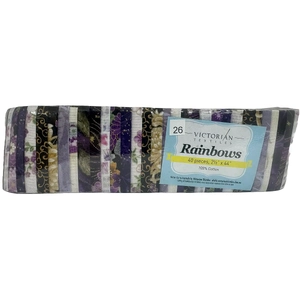 Rainbows 40 x 2 1/2&quot; Strips 44&quot; Long by Victorian Textiles (#26)