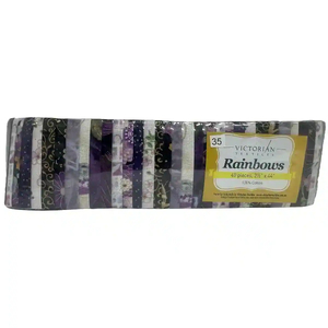 Rainbows 40 x 2 1/2" Strips 44" Long by Victorian Textiles (#35)