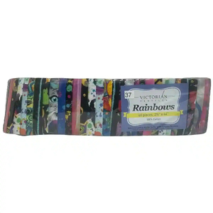 Rainbows 40 x 2 1/2" Strips 44" Long by Victorian Textiles (#37)