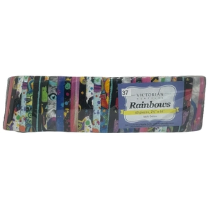 Rainbows 40 x 2 1/2&quot; Strips 44&quot; Long by Victorian Textiles (#37)