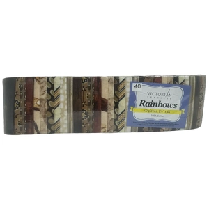 Rainbows 40 x 2 1/2&quot; Strips 44&quot; Long by Victorian Textiles (#40)