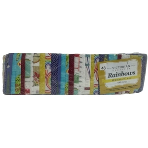 Rainbows 40 x 2 1/2&quot; Strips 44&quot; Long by Victorian Textiles (#48)