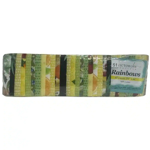 Rainbows 40 x 2 1/2" Strips 44" Long by Victorian Textiles (#51)
