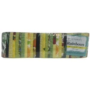 Rainbows 40 x 2 1/2&quot; Strips 44&quot; Long by Victorian Textiles (#51)