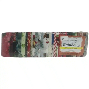 Rainbows 40 x 2 1/2" Strips 44" Long by Victorian Textiles (#53)