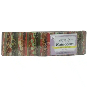 Rainbows 40 x 2 1/2" Strips 44" Long by Victorian Textiles (#57)