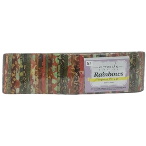 Rainbows 40 x 2 1/2&quot; Strips 44&quot; Long by Victorian Textiles (#57)