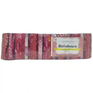 Rainbows 40 x 2 1/2" Strips 44" Long by Victorian Textiles (#58)