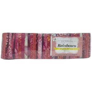Rainbows 40 x 2 1/2&quot; Strips 44&quot; Long by Victorian Textiles (#58)