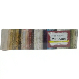 Rainbows 40 x 2 1/2" Strips 44" Long by Victorian Textiles (#59)